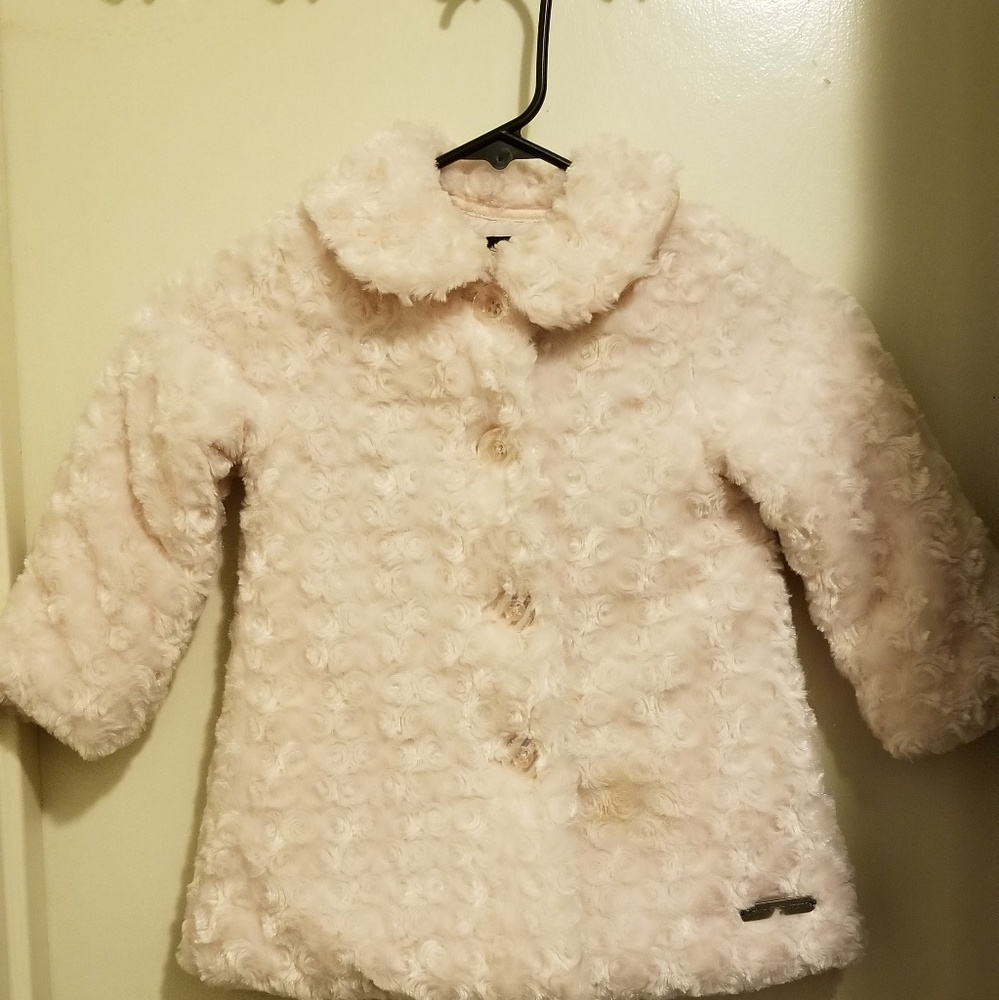 Calvin Klein Girls Faux Fur Coat Size 3T